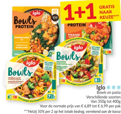 Promotie: Bowls en pasta