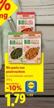 Aanbieding: Bio pasta van peulvruchten