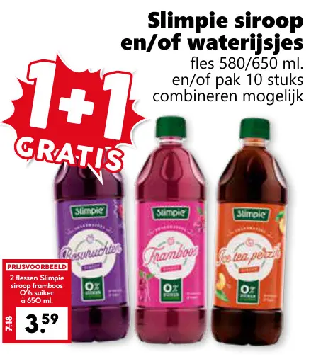 Aanbieding: Slimpie siroop en/of waterijsjes