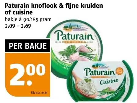 Aanbieding: knoflook & fijne kruiden of cuisine