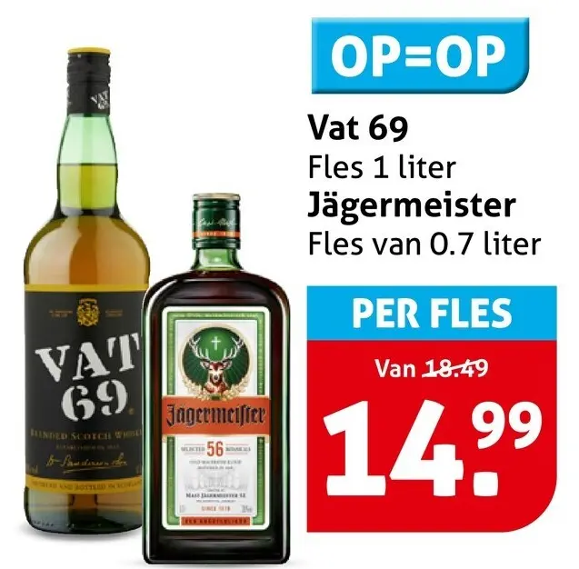 Aanbieding: Vat 69 of Jägermeister