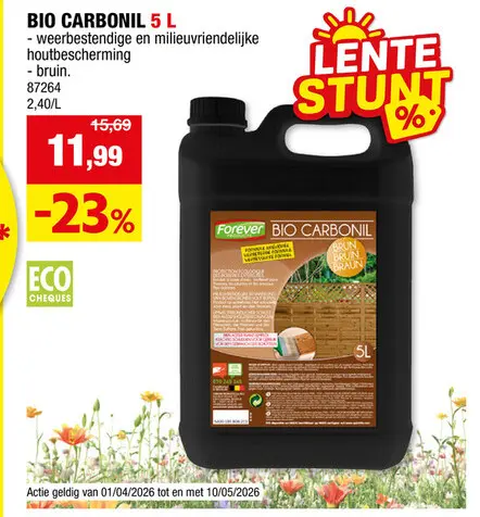 Promotie: Forever bio carbonil 5l bruin