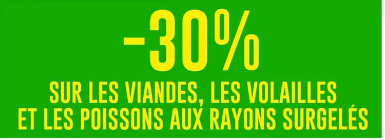 Offre: Viandes, volailles et poissons aux rayons sur