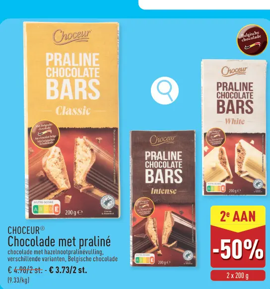 Promotie: Chocolade met praliné