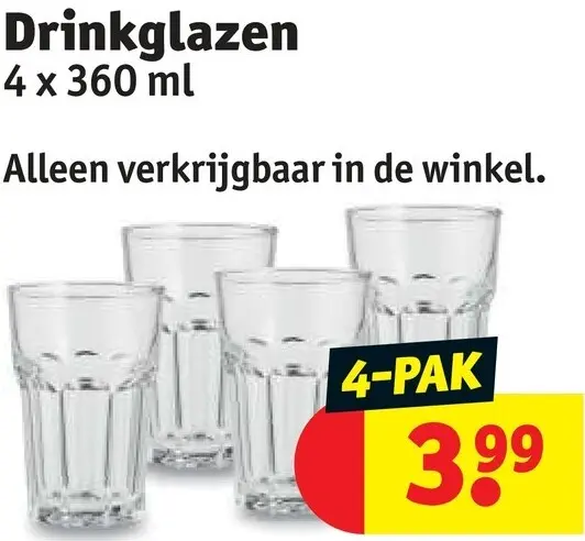 Aanbieding: Drinkglazen