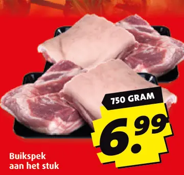 Aanbieding: Buikspek aan het stuk