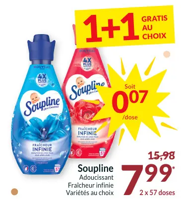 Offre: Soupline Adoucissant Fraîcheur infinie