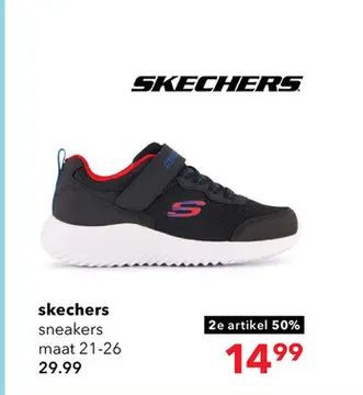Aanbieding: Skechers Bounder kinder sneakers zwart rood