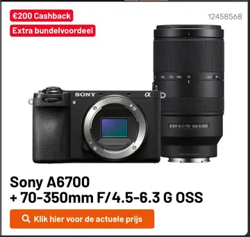 Aanbieding: Sony A6700 + 70-350mm F/4.5-6.3 G OSS