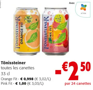 Offre: Tönissteiner toutes les canettes