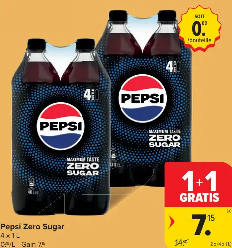 Offre: Pepsi Zero Sugar