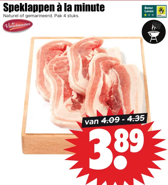 Aanbieding: Speklappen à la minute