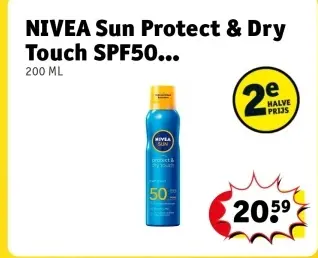 Aanbieding: NIVEA Sun Protect & Dry Touch SPF50...