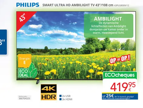 Promotie: Smart ultra hd ambilight tv