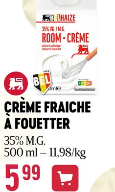 Offre: Crème fraiche à fouetter