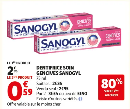 Promotie: Dentifrice soin gencives