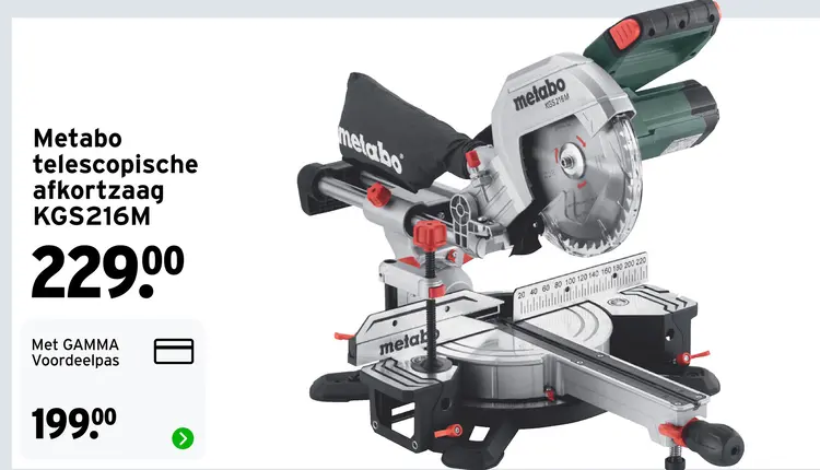 Aanbieding: Telescopische afkortzaag KGS216M
