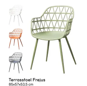 Aanbieding: Stapelstoel Frejus - groen kunststof