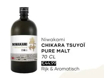 Aanbieding: Niwakami Chikara Tsuyoï Pure Malt | 70 CL