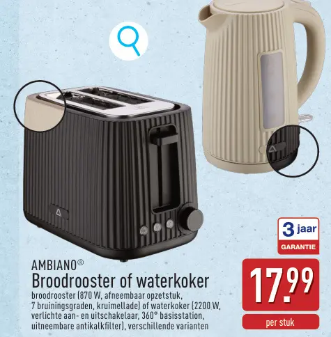 Promotie: Broodrooster of waterkoker
