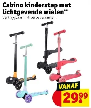 Aanbieding: Cabino kinderstep met lichtgevende wielen