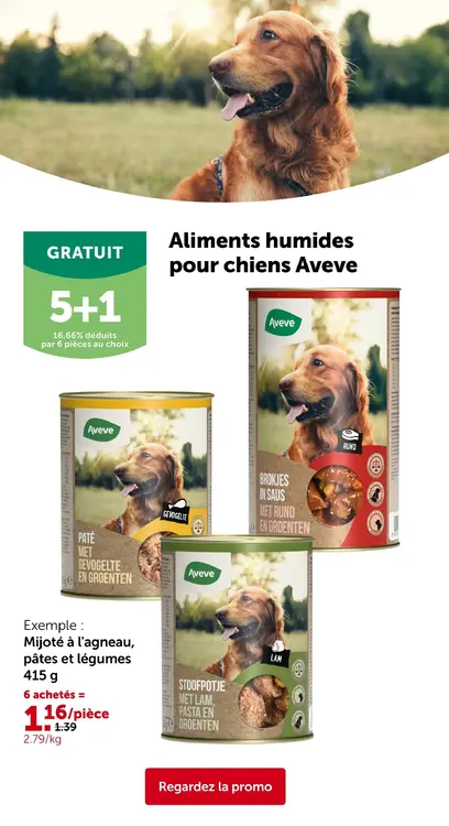 Offre: Aliments humides pour chiens