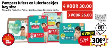Aanbieding: Luiers en luierbroekjes key size
