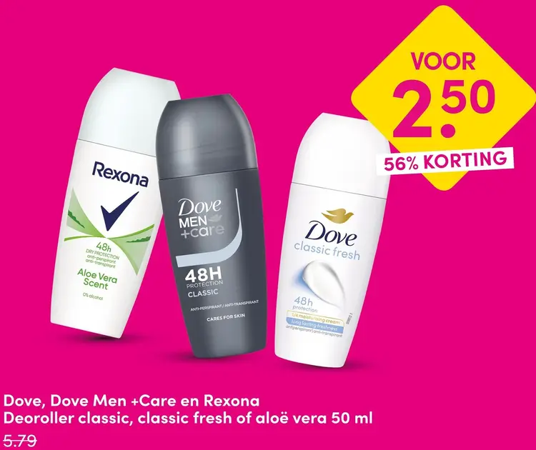 Aanbieding: Deoroller classic, classic fresh of aloë vera