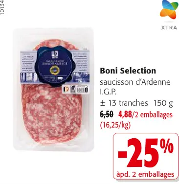 Offre: saucisson d'Ardenne