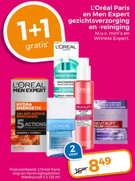 Aanbieding: L'Oréal Paris en Men Expert gezichtsverzorging en -reiniging