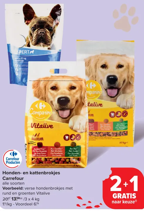 Aanbieding: Honden- en kattenbrokjes