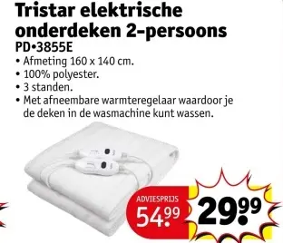 Aanbieding: Tristar elektrische onderdeken 2-persoons