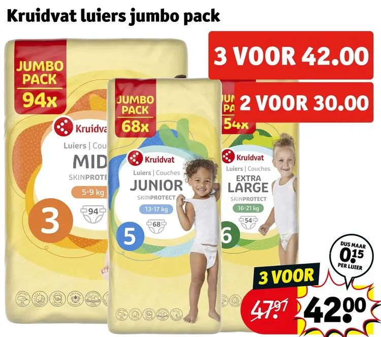 Aanbieding: Luiers jumbo pack