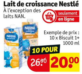 Offre: Lait de croissance