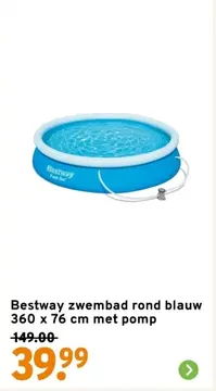 Aanbieding: Bestway zwembad rond blauw