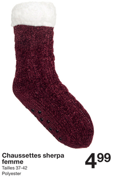 Offre: Chaussettes sherpa femme