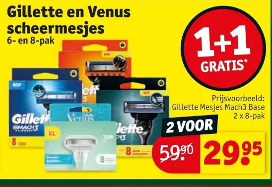Aanbieding: Gillette en Venus scheermesjes
