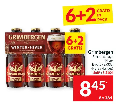 Offre: Grimbergen Bière d'abbaye Hiver