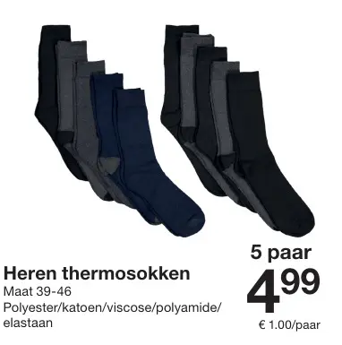 Aanbieding: Heren thermosokken
