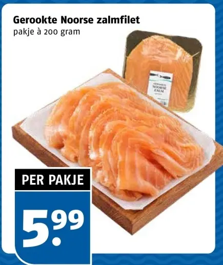 Aanbieding: Gerookte Noorse zalmfilet