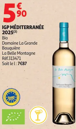 Offre: Domaine La Grande Bauquière IGP Méditerranée 2025 Bio