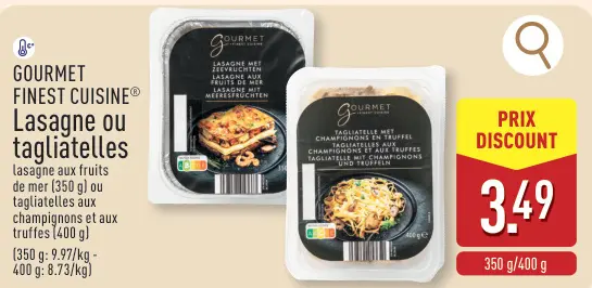 Offre: Lasagne ou tagliatelles