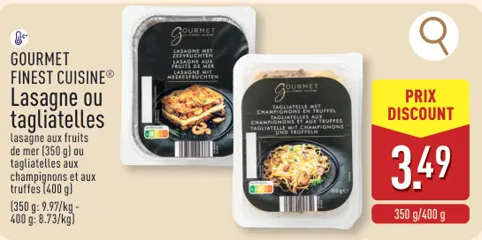 Offre: Lasagne ou tagliatelles
