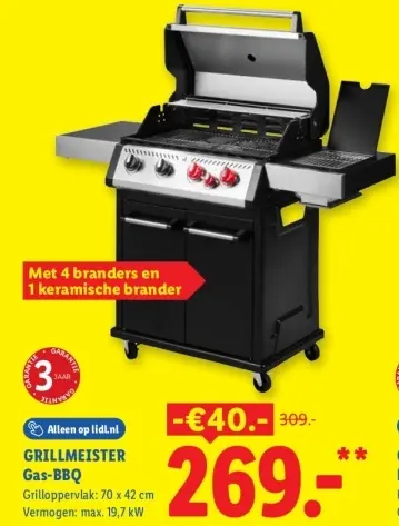 Aanbieding: Grillmeister Gas-BBQ