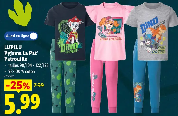Offre: Pyjama La Pat' Patrouille