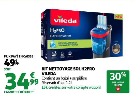 Offre: Kit nettoyage sol h2pro