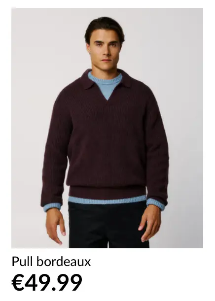 Offre: Pull bordeaux
