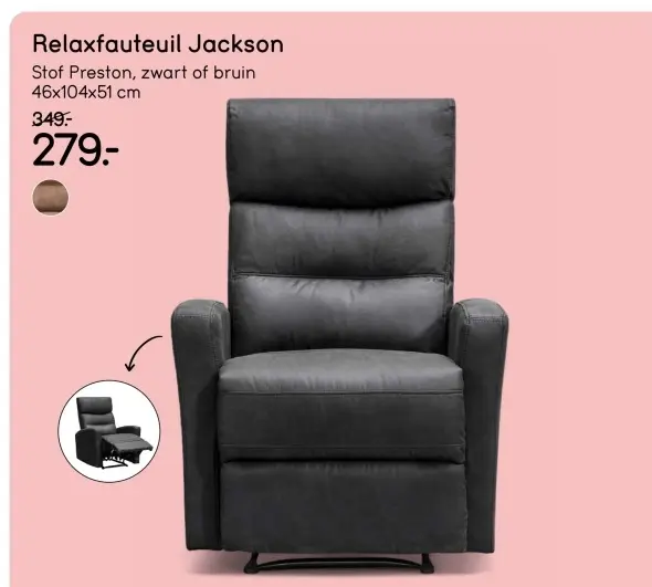 Aanbieding: Relaxfauteuil Jackson