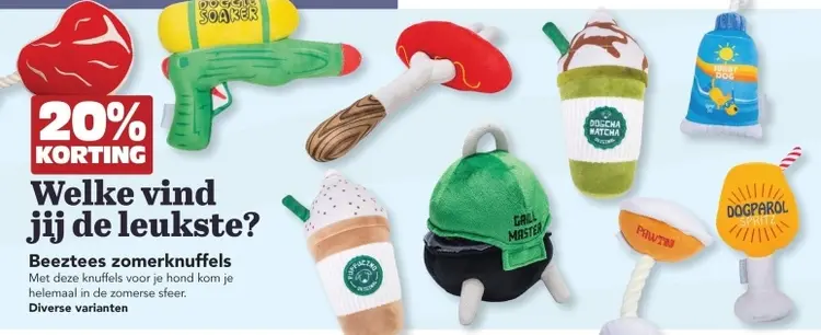 Aanbieding: Beeztees zomerknuffels
