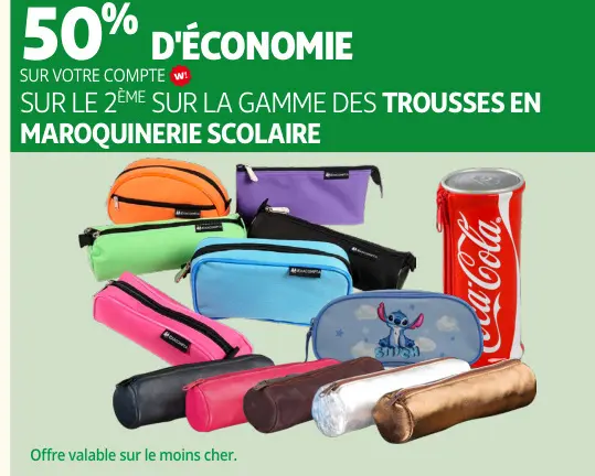 Promotie: Trousse en maroquinerie scolaire